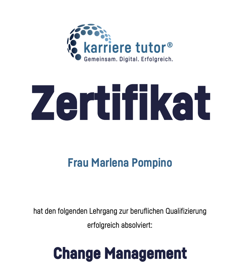 Change Management Zertifikat